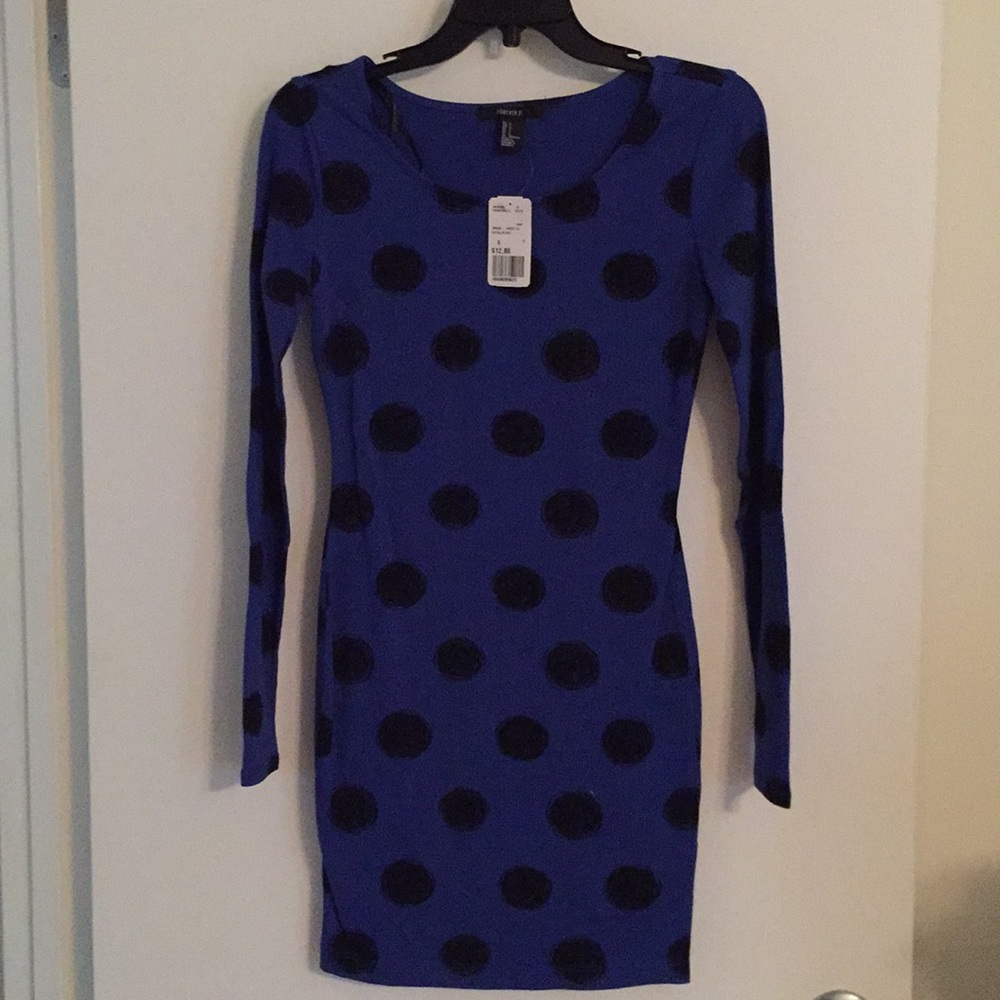 Blue polka dot Forever 21 dress